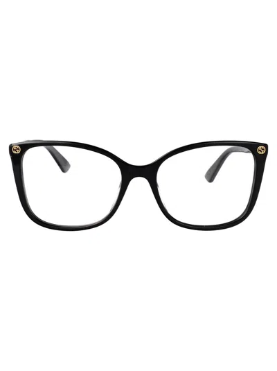 Gucci Black Acetate Optical Glasses In Black
