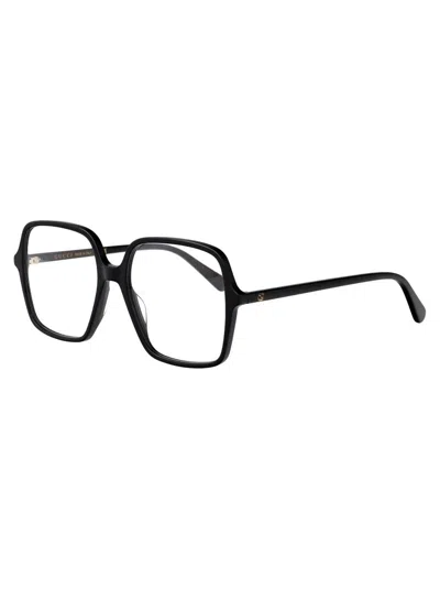 Gucci Black-black-transparent Recycled Acetate Glasses In Multi