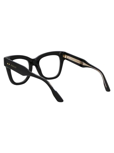 Gucci Black Acetate Optical Glasses In Black