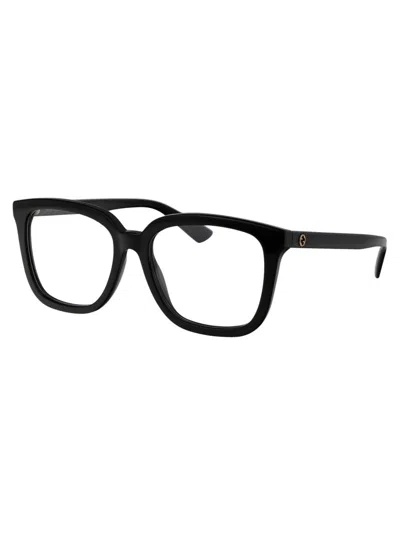Gucci Black Acetate Optical Glasses In Black