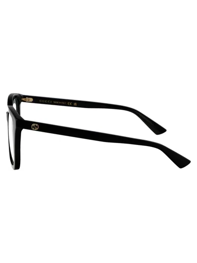 Gucci Black Acetate Optical Glasses In Black