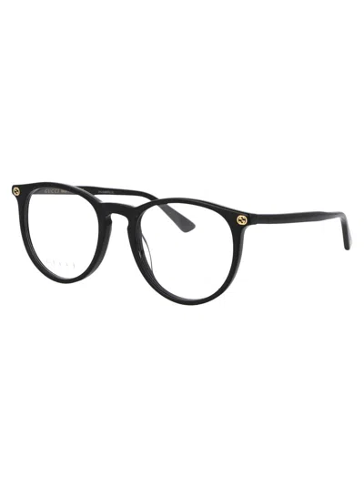 Gucci Black Acetate Optical Glasses In Black