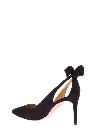 Aquazzura Woman's Deneuve Black Suede Pumps In Black