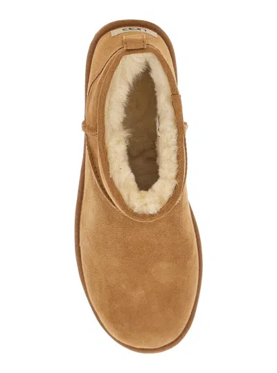 Ugg Biscuit Suede Classic Ultra Mini Ankle Boots In Brown