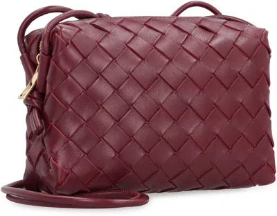 Bottega Veneta Mini Loop Leather Camera Bag In Red