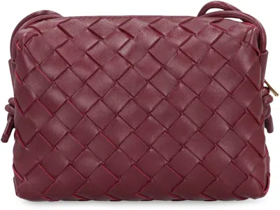 Bottega Veneta Mini Loop Leather Camera Bag In Red