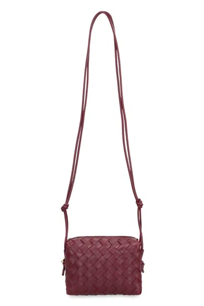 Bottega Veneta Mini Loop Leather Camera Bag In Red