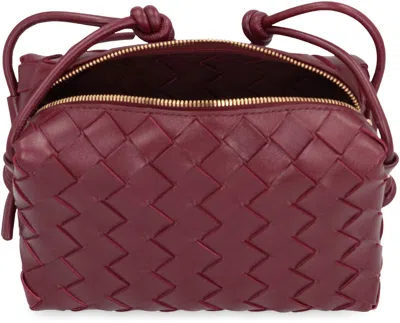 Bottega Veneta Mini Loop Leather Camera Bag In Red