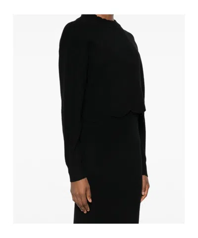 Twinset Wool-cashmere Blend Knitted Jumper In Black