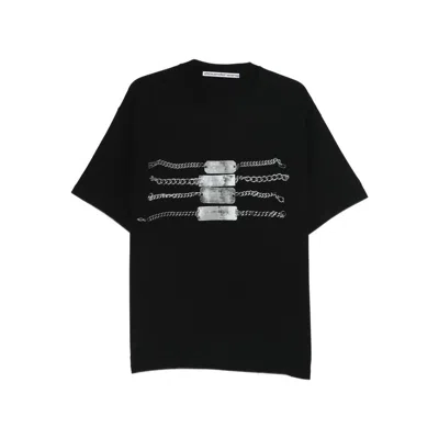 Alexander Wang Women Short Sleeve Chain Graphic T-shirt In Black
