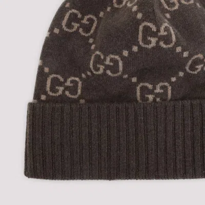 Gucci Cashmere Beanie With Gg Monogram Design In Multi