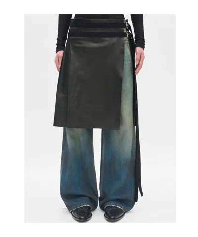 Ann Demeulemeester Mane Knee Lenght Kilt In Black