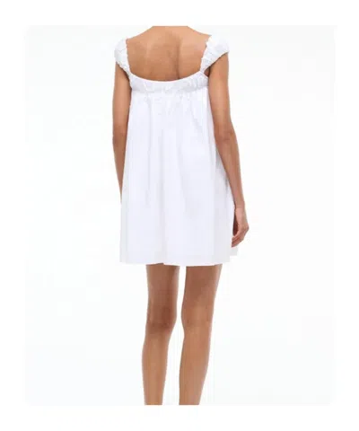 Staud Straight Collar Dress In White