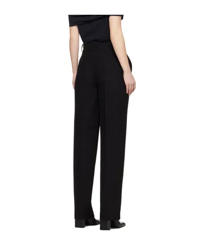 Rohe Pressed-crease Straight-leg Trousers In Black