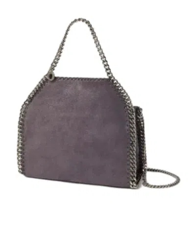 Stella Mccartney Falabella Textured Shoulder Bag In Purple