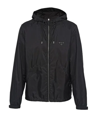 Prada Long-sleeved Casual Jacket In Black