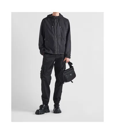 Prada Long-sleeved Casual Jacket In Black