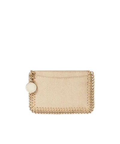Stella Mccartney Falabella Chain-trim Cardholder In Gray