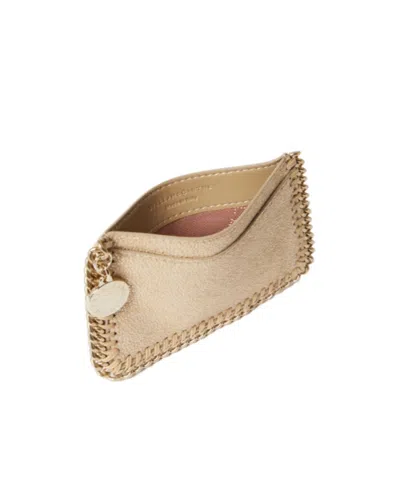 Stella Mccartney Falabella Chain-trim Cardholder In Gray