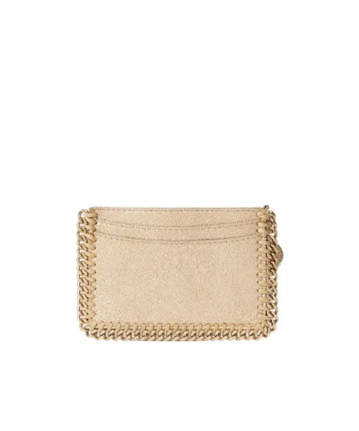 Stella Mccartney Falabella Chain-trim Cardholder In Gray