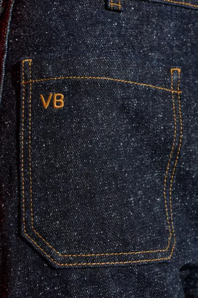 Victoria Beckham Patch-pocket Jeans In Blue