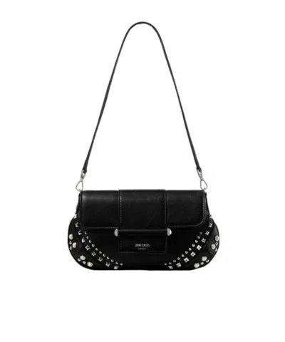 Jimmy Choo Bar Wallet On Chain In Black