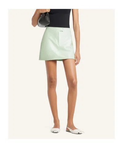 Courrèges Reedition Logo Mini Skirt In Green