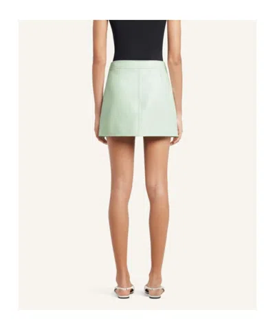 Courrèges Reedition Logo Mini Skirt In Green
