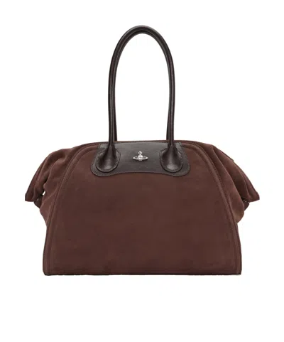 Vivienne Westwood Shirley Holdall Tote In Brown