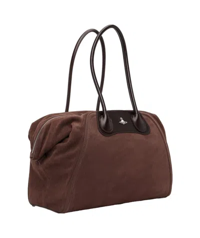 Vivienne Westwood Shirley Holdall Tote In Brown
