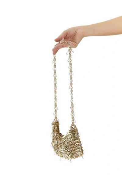 Rabanne Sequined Shoulder Bag In Green