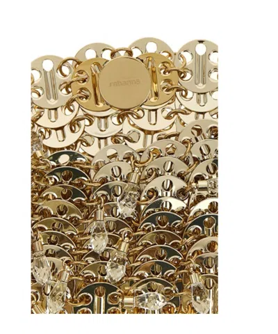 Rabanne Sequined Shoulder Bag In Green