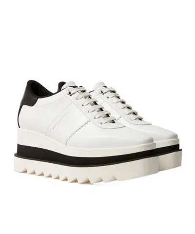 Stella Mccartney Modern Platform Sneakers With Round Toe Design In White
