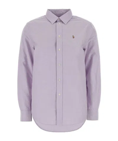 Polo Ralph Lauren Relaxed Fit Oxford Shirt In Purple