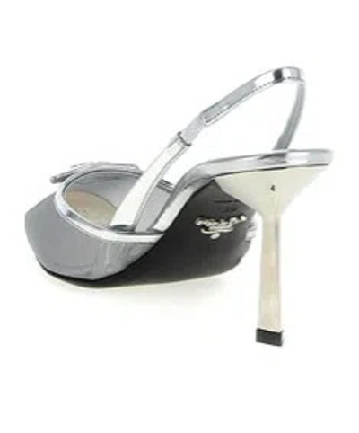 Prada Mesh-panelled Slingback Pumps In Multi