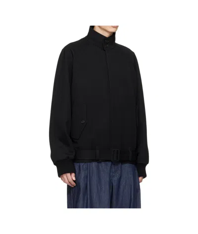Lanvin Wool Twill Casual Jacket In Black