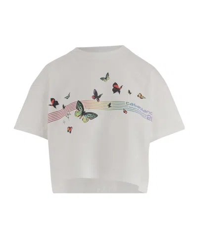 Casablanca Crew Neck T-shirt In White