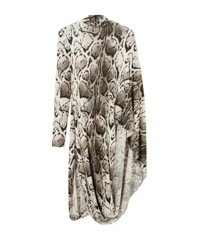 Stella Mccartney Leopard Print Pleated Midi Dress In Animal Print