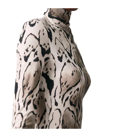 Stella Mccartney Leopard Print Pleated Midi Dress In Animal Print