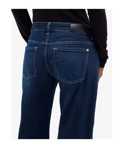 7 For All Mankind Low Waist Straight Jeans Woman In Blue