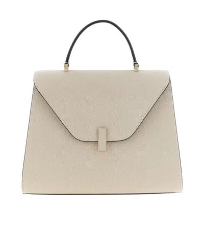 Valextra Iside Large Shoulder Bag Top Handle Strap In Neutral