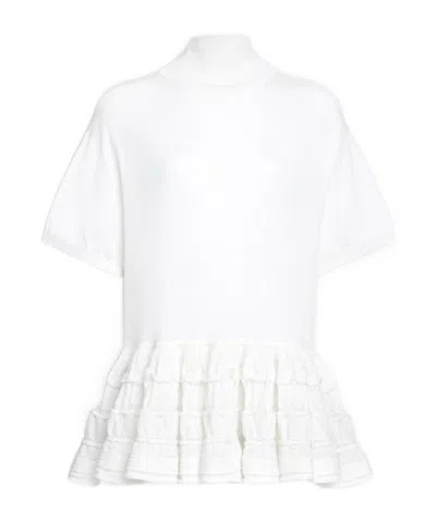 Alaïa Wool Crinoline Top In White