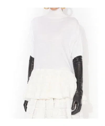 Alaïa Wool Crinoline Top In White