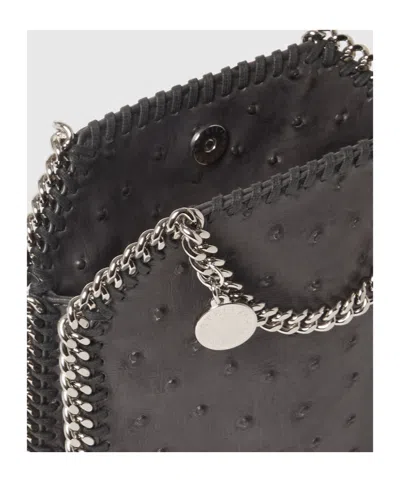 Stella Mccartney Tiny Falabella Chain Medallion Tote Bag In Black