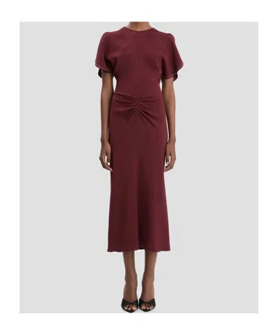 Victoria Beckham Isabella Dresses Bordeaux In Brown