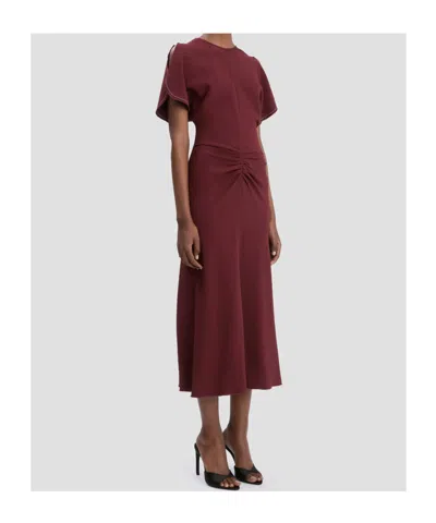 Victoria Beckham Isabella Dresses Bordeaux In Brown