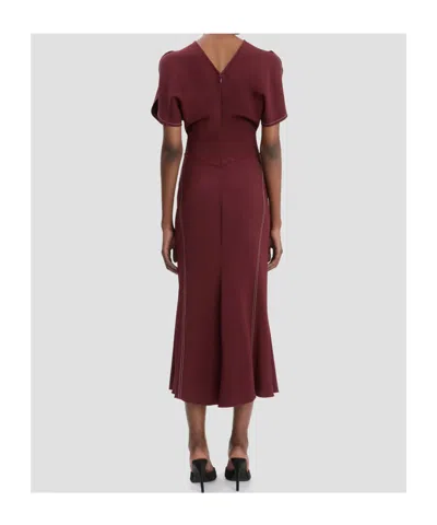 Victoria Beckham Isabella Dresses Bordeaux In Brown