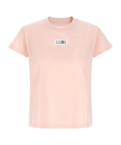 Mm6 Maison Margiela Numeric Signature Mm6 T-shirt In Pink