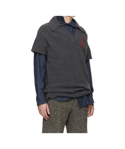 Vivienne Westwood Wool And Cashmere Blend Logo Vest In Green