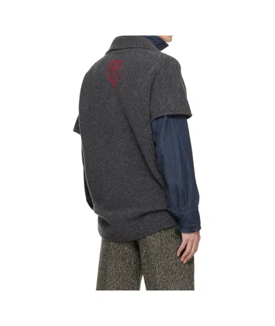 Vivienne Westwood Wool And Cashmere Blend Logo Vest In Green